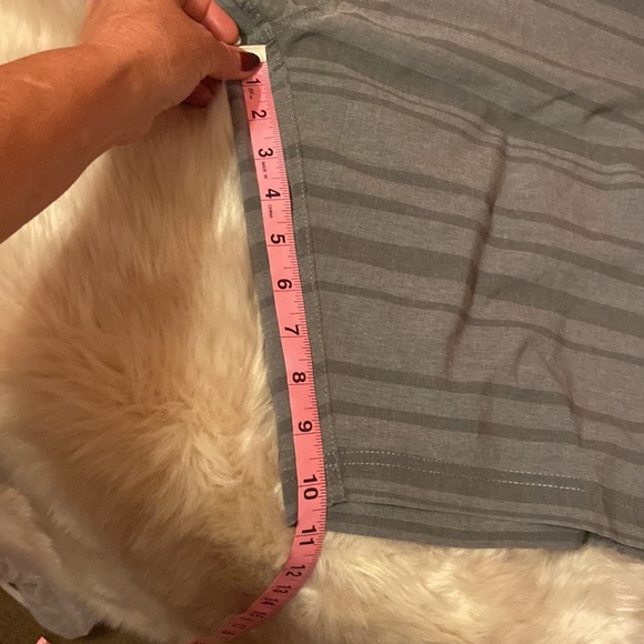 Linksoul Mens sz 34 Boardwalker Hybrid Green Striped Golf Casual Shorts - Picture 6 of 13